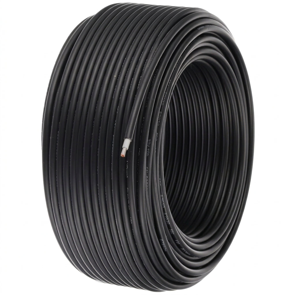 Solar Wire 10AWG 229ft Sunlight-Resistant Extension Cable - Black